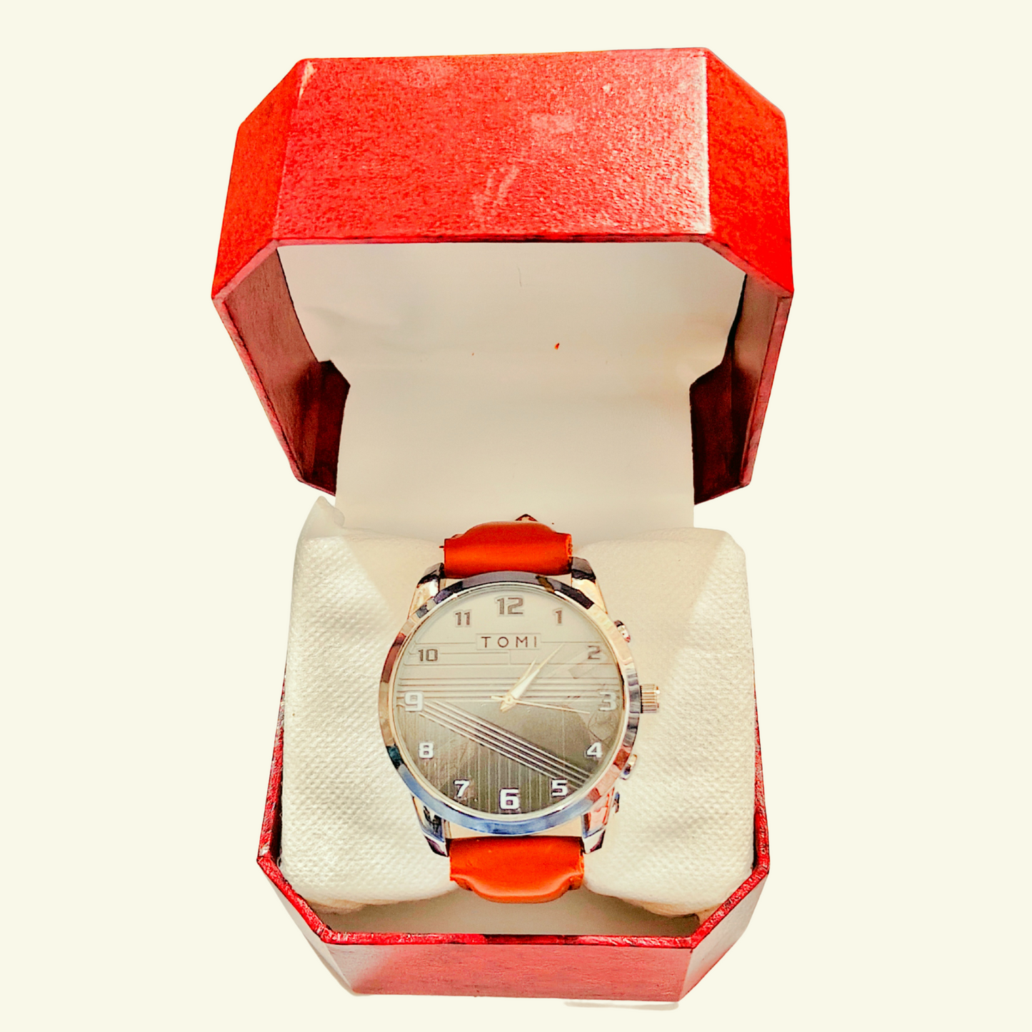 TOMI T-045 Men's Luxury Quartz Watch with Day & Date – Leather Strap